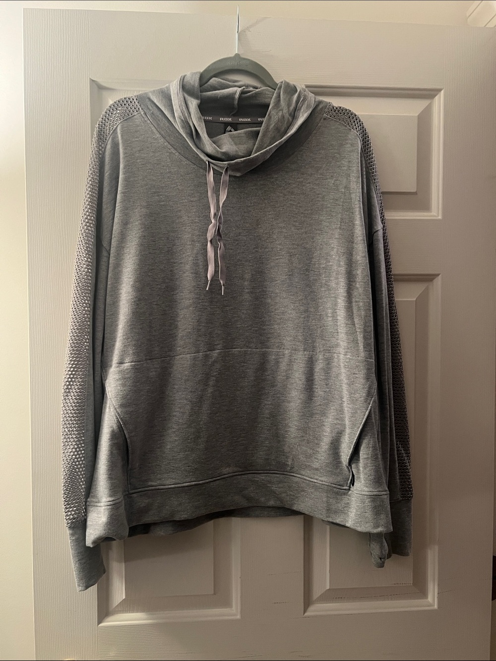 RBX Women's Long-Sleeve Hooded Pullover — Light Gray